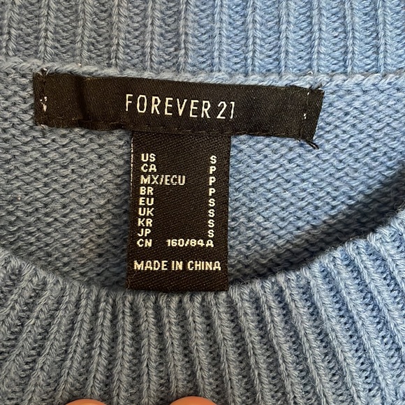 Forever 21 cropped sweater sz S - Picture 2 of 3